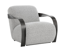Sunpan 111577 - Sonesta Lounge Chair - Dark Bronze - Helios Check Black